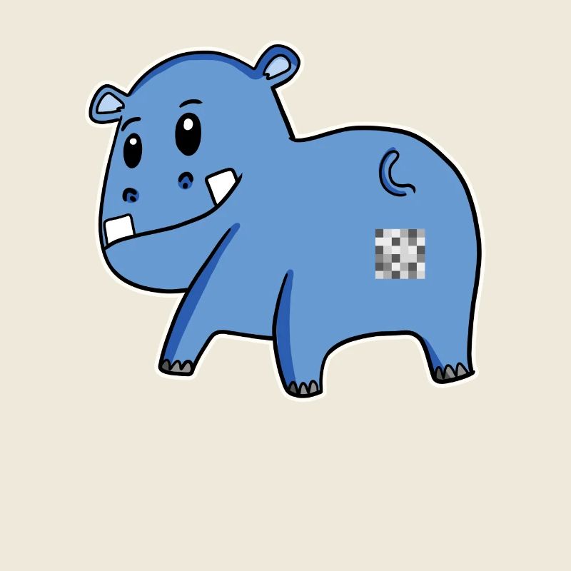 Nilpferd Arsch - Nilpferd Hintern