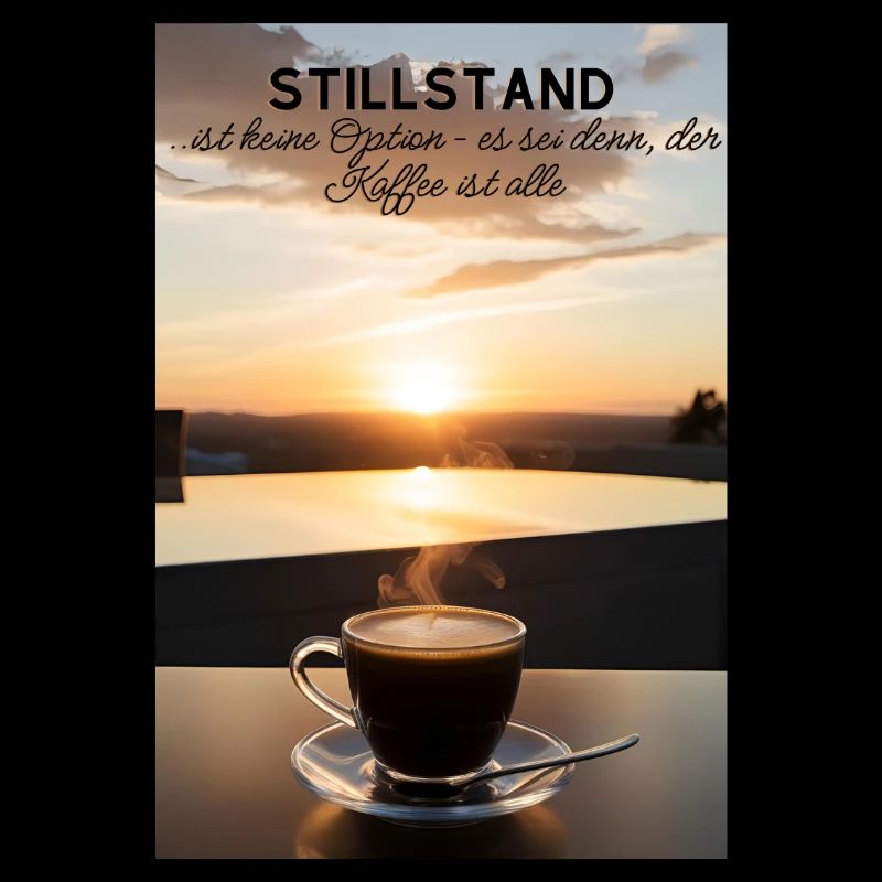 Standing still is not an option unless the coffee