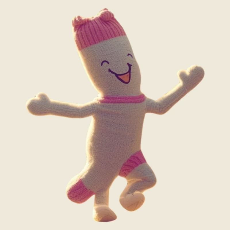 Cheerful sock friend