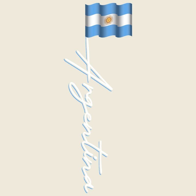 Écriture d’Argentine Porte-étendard Fierté de voyage Design
