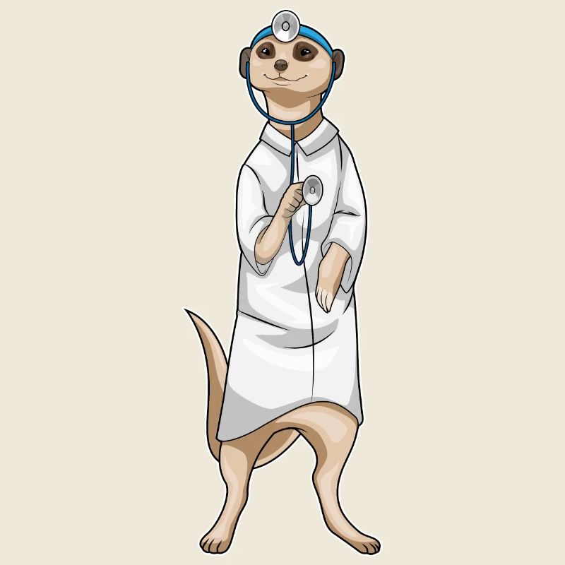 Erdmännchen Arzt Stethoskop