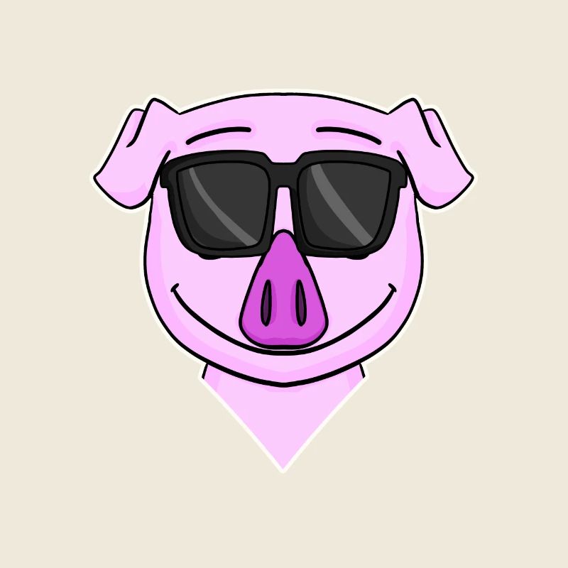Pig Head Animal - cool pig