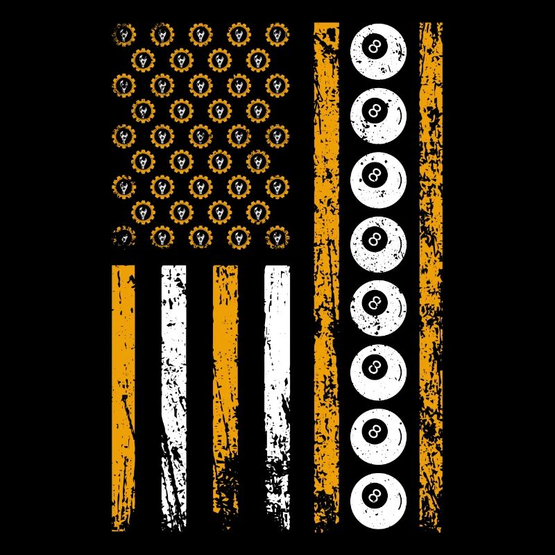 Amerikanische Queue Sport Flagge