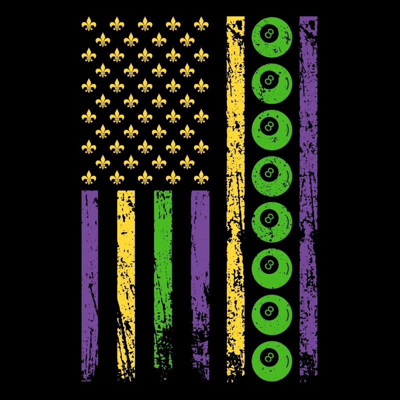 Amerikanischer Queue Sport Flagge Billard