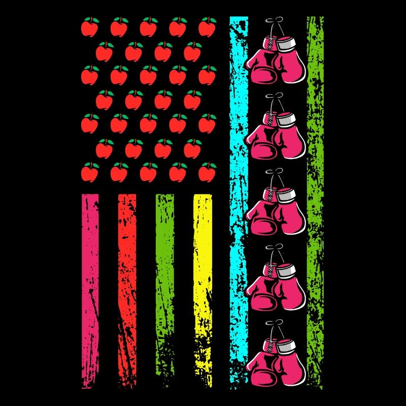 Gants de boxe drapeau sportif américain 100 jours de