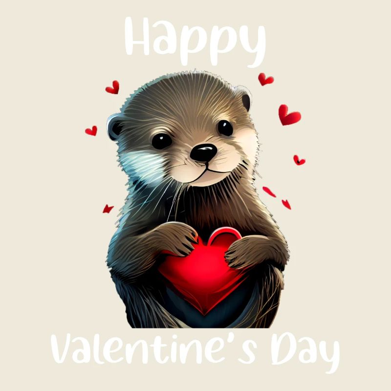 Otter Happy Valentines Day