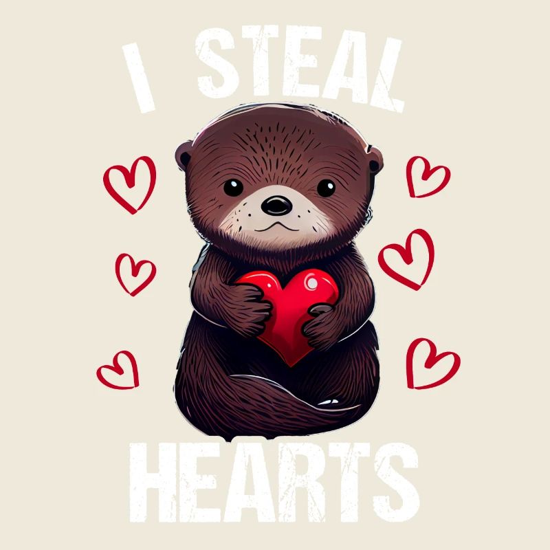 Je vole des cœurs Loutre