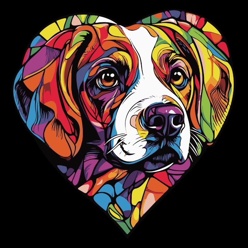 Beagle Hund Herz Love