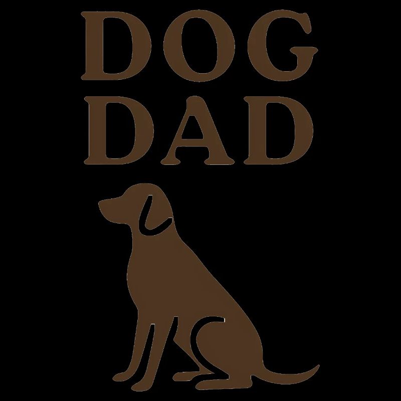 Silhouette de papa chien Labrador amour