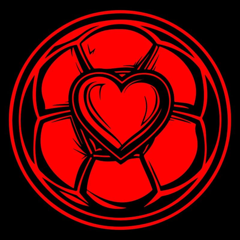 Fussball Herz Symbol