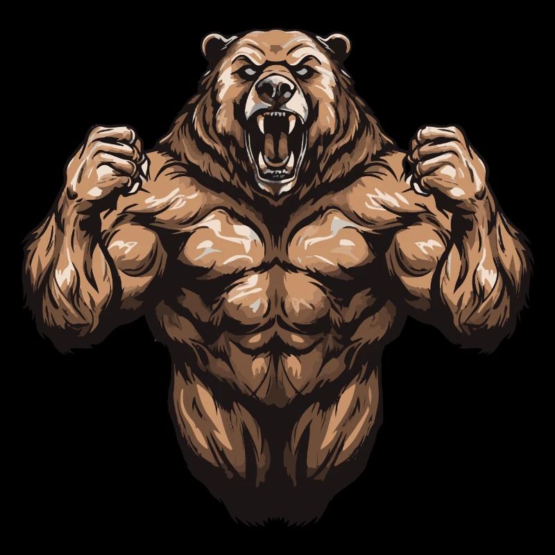 Bear Grizzly Muscles