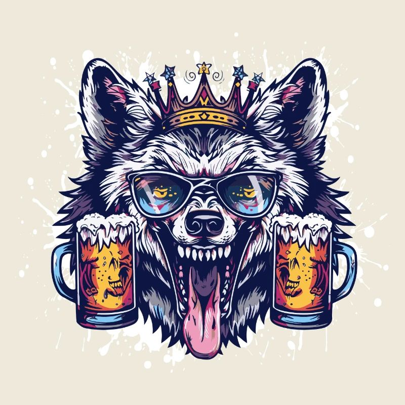 Wolf Beer Funny