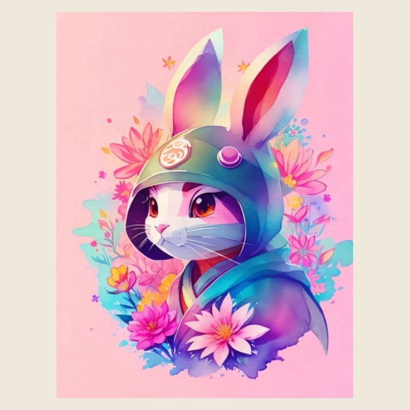 Rabbit in Digital Style