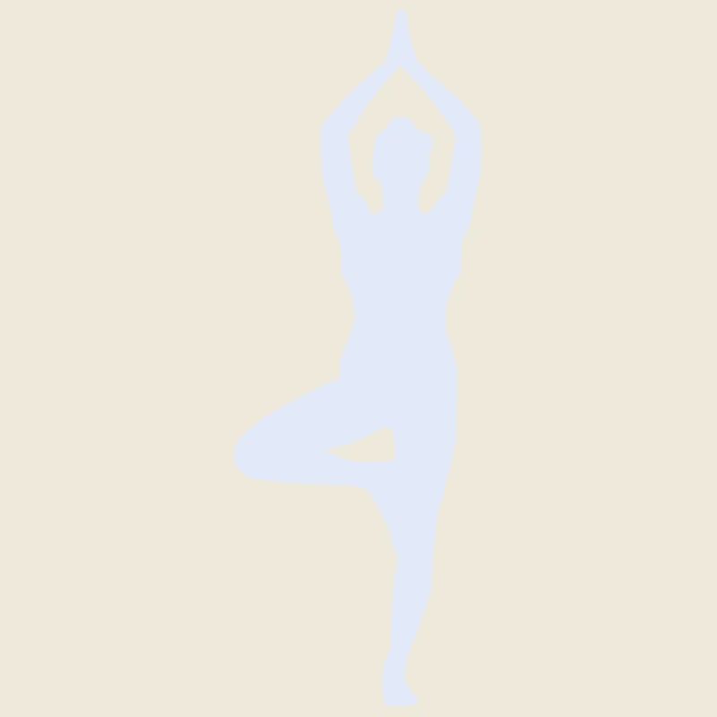 Yogastellung Baum-Pose Silhouette