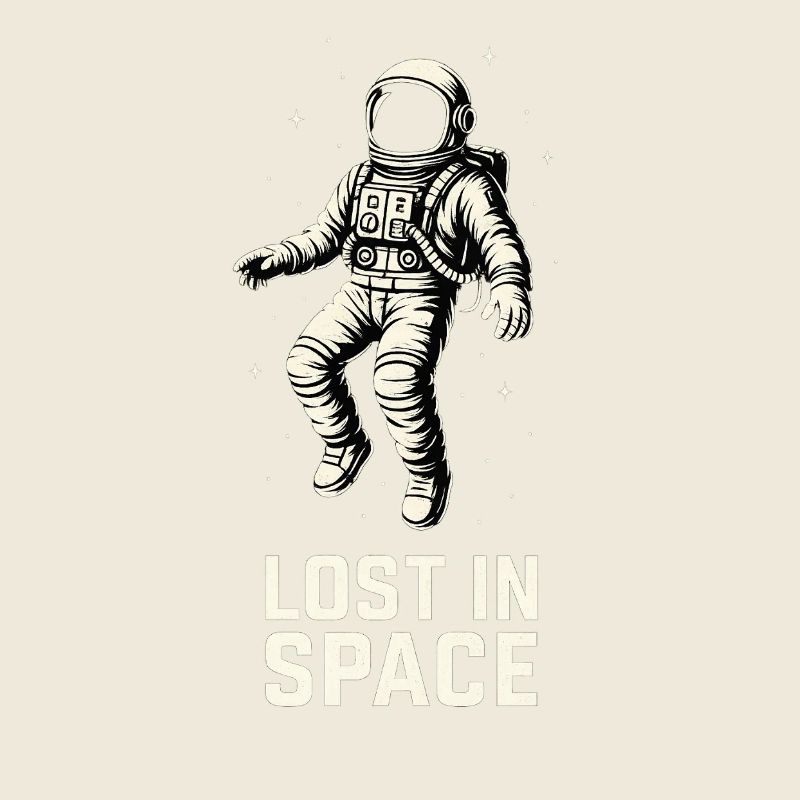 Astronaut Lost in Space – Weltraum Retro Design