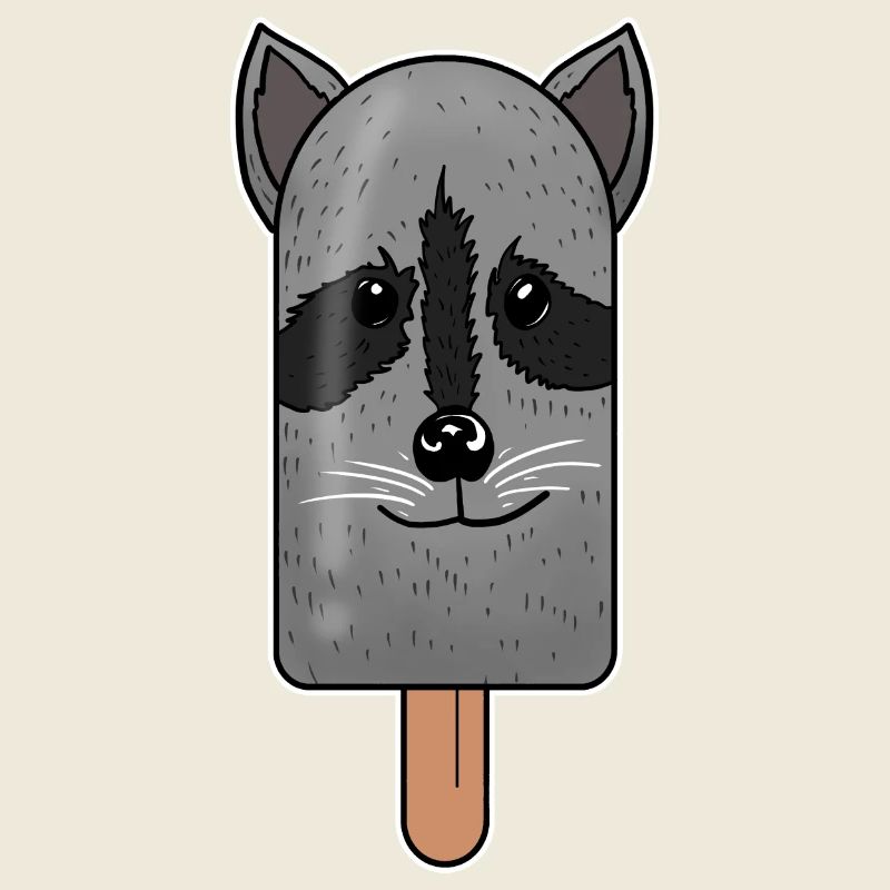 Raccoon Head Popsicle