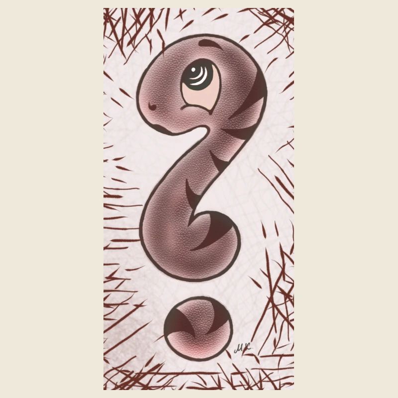 Point d’interrogation serpent brun étroit