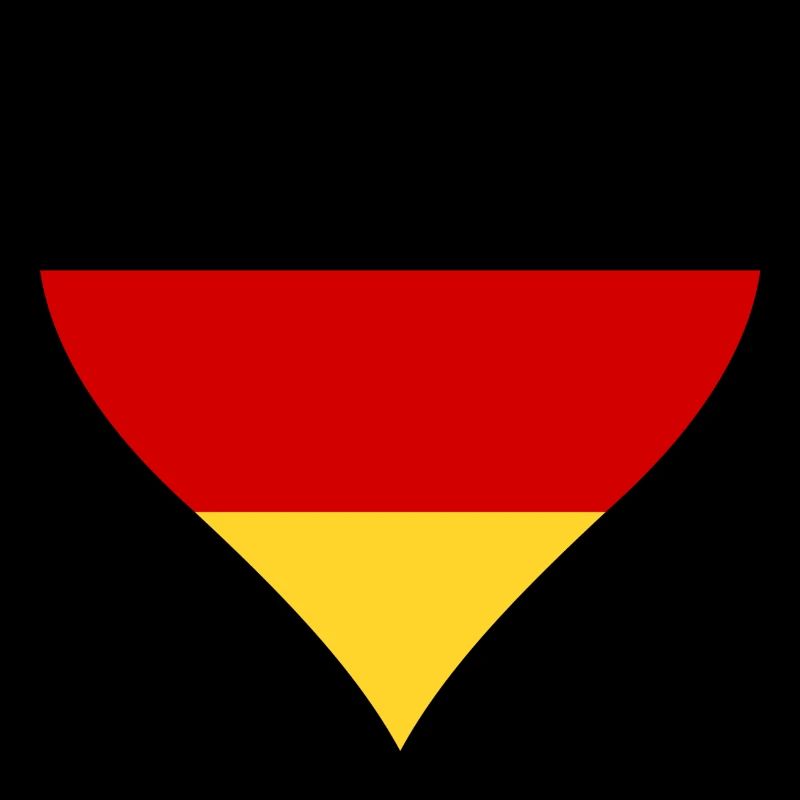 Drapeau allemand en forme de coeur