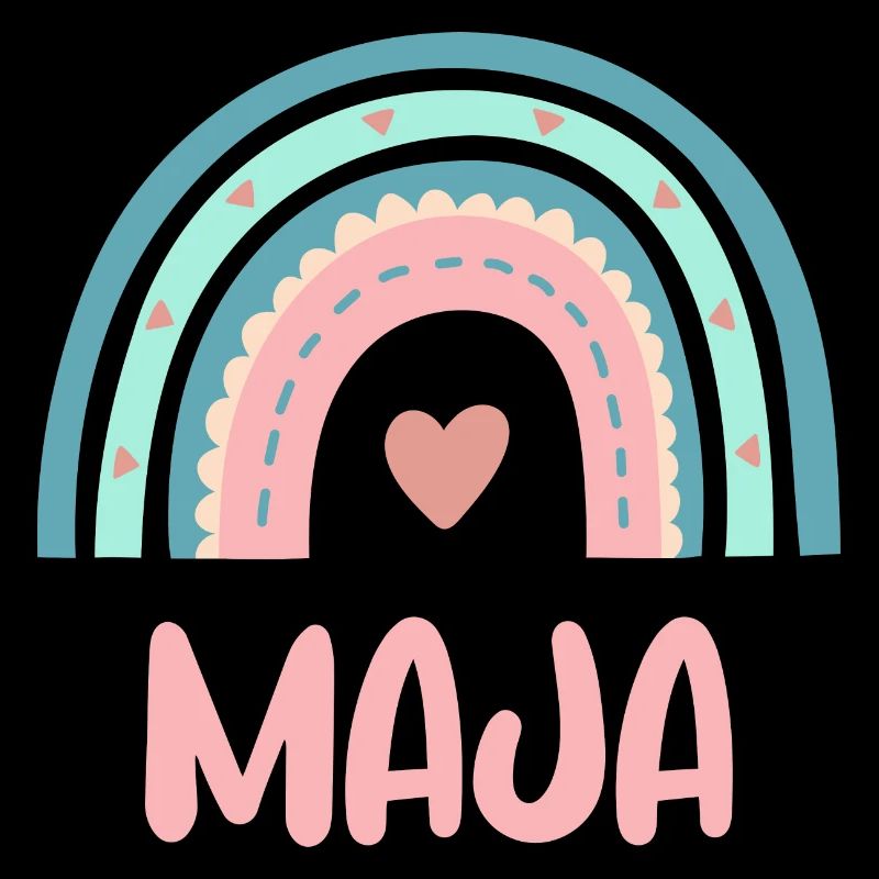 Maja Name Regenbogen Baby