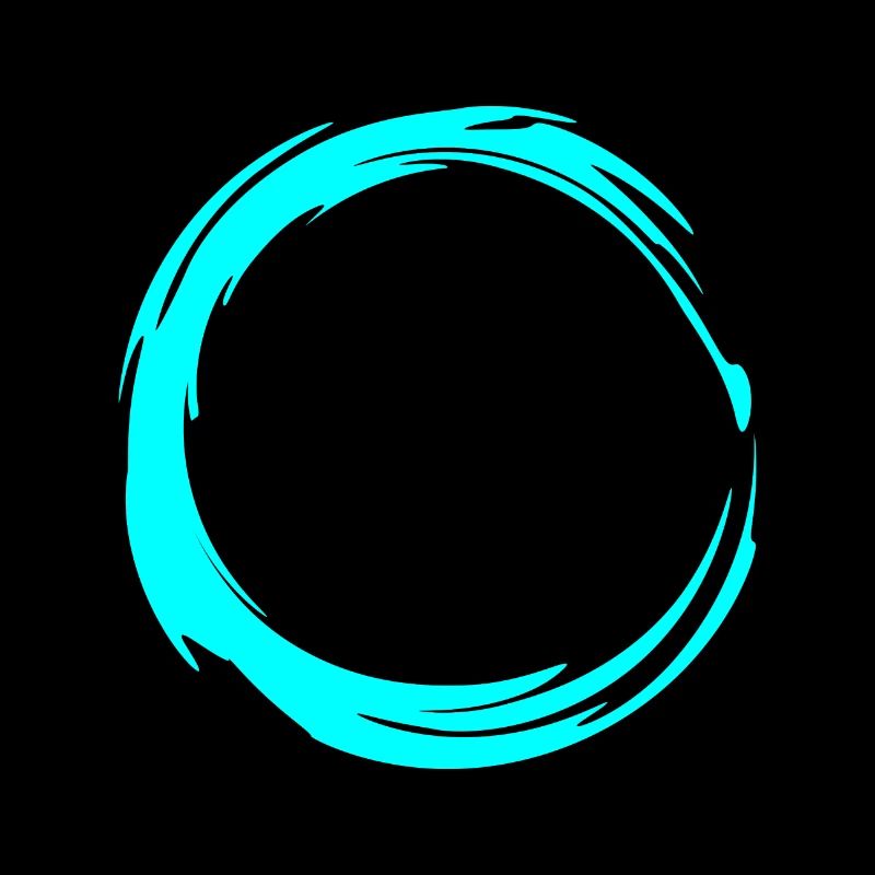 Cercle design symbole rond bleu d’eau