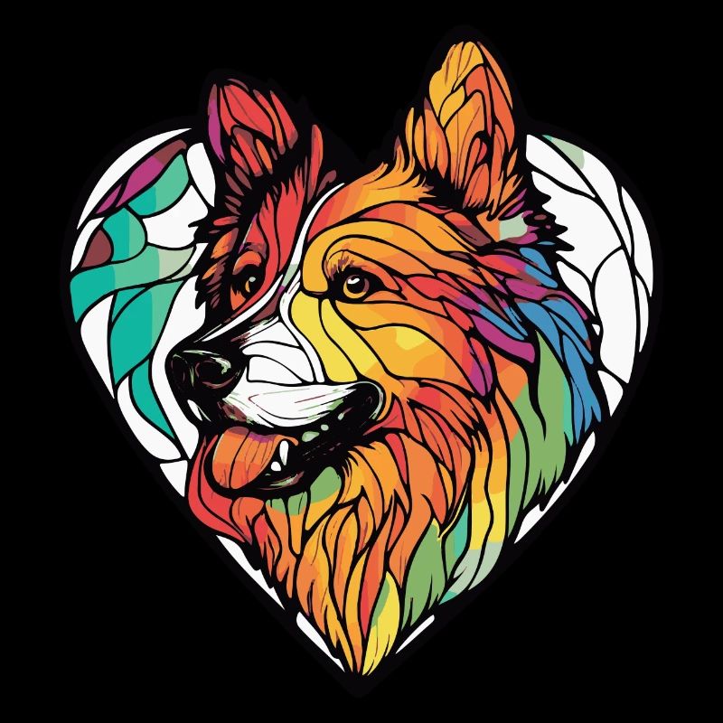 Samojede Hund Herz Love