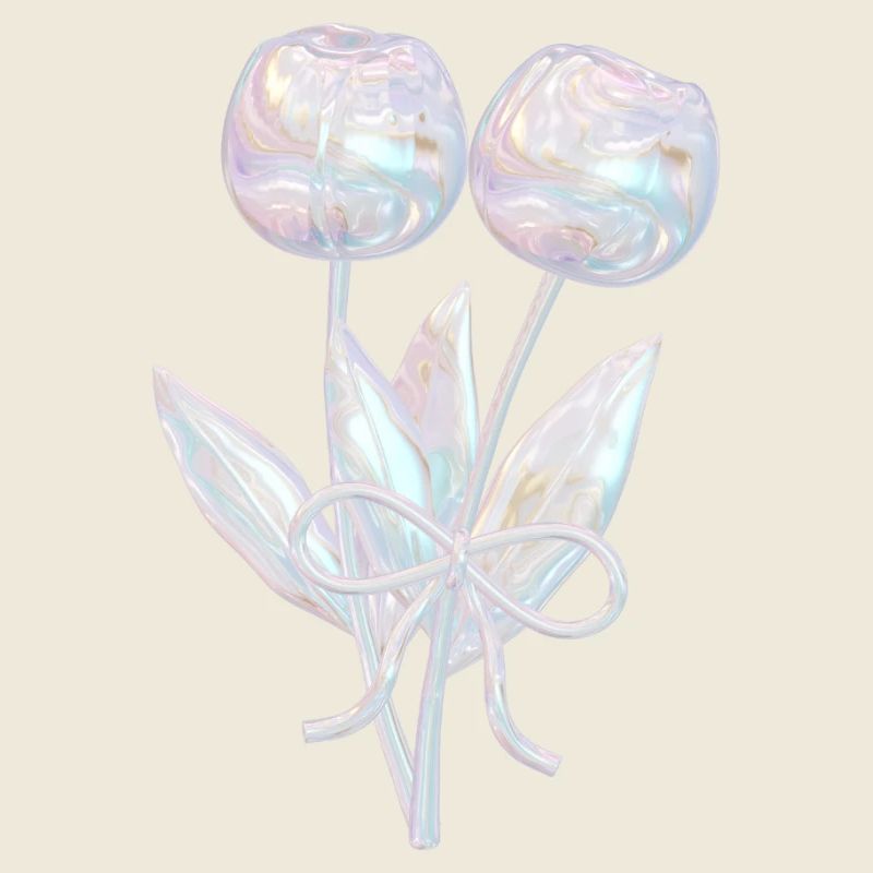 Tulipes irisées avec rosette