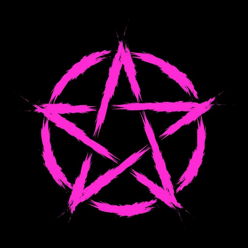 Pentagram symbol purple