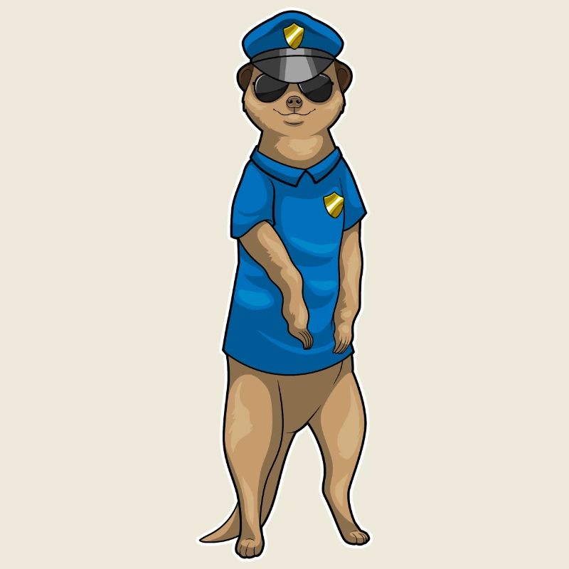 Erdmännchen Polizei Polizist Sonnenbrille