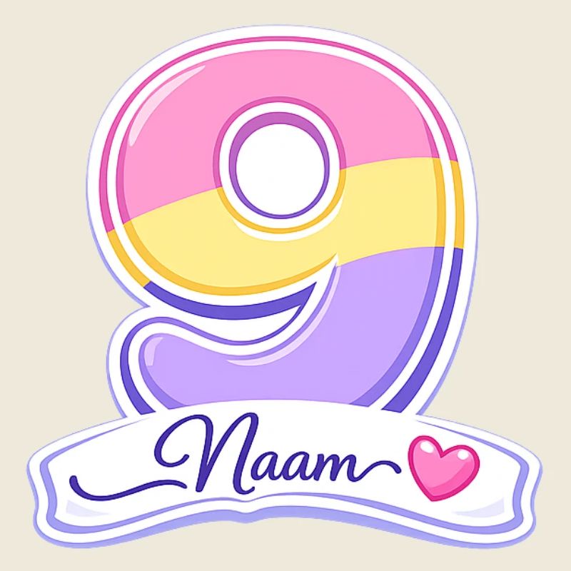Birthday 9 Pastel personnalisable