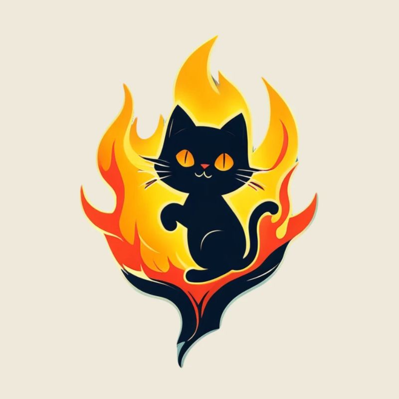 Flammender Kater