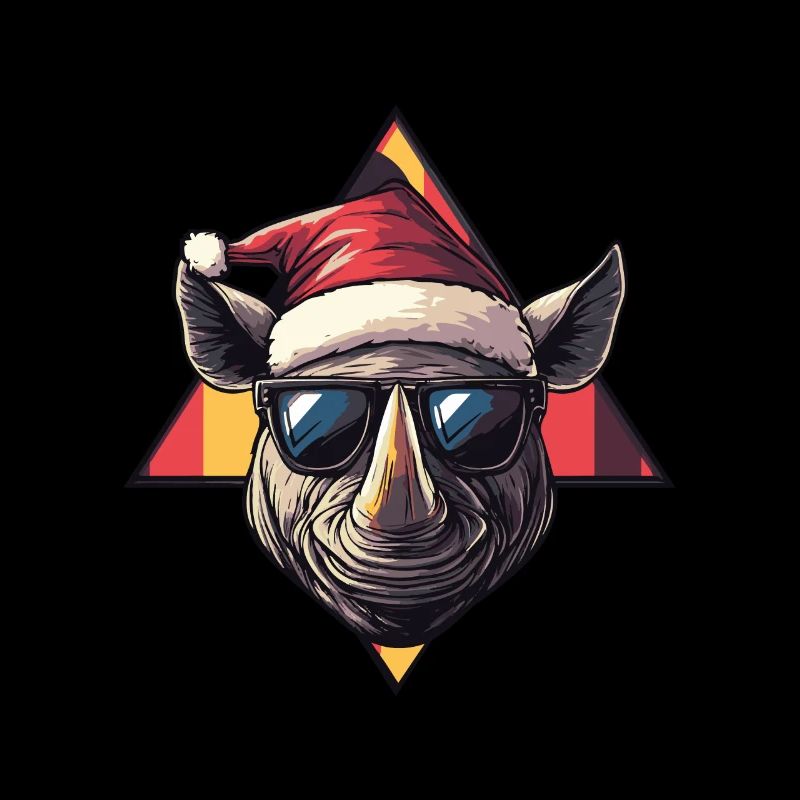 Rhinocéros Noël Cool
