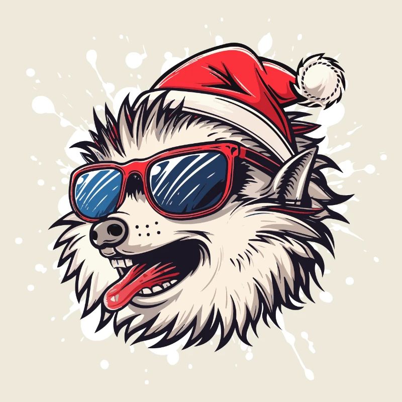 Hérisson Noël Drôle