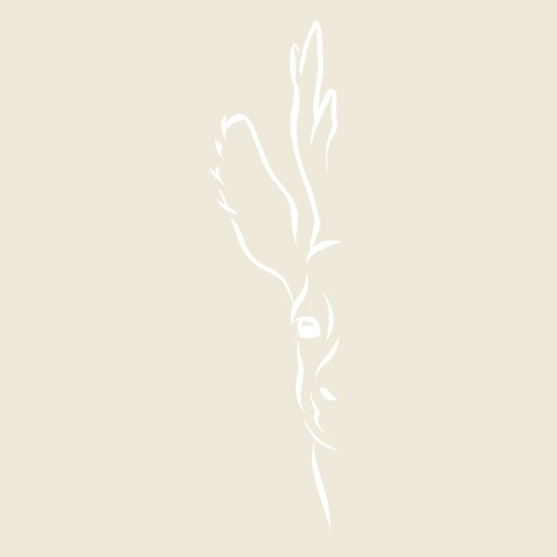 Roebuck half portrait white
