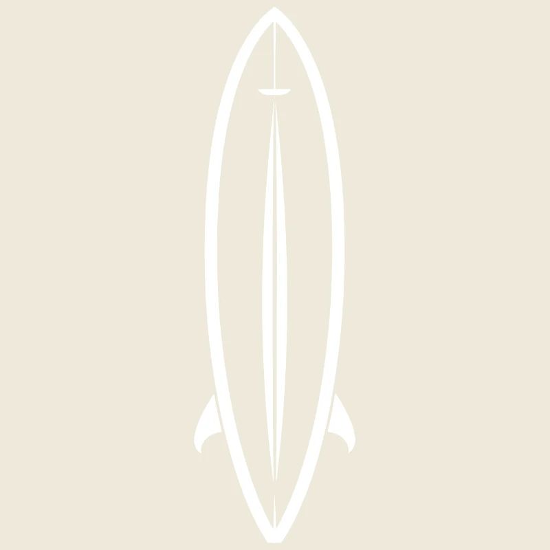 Surfbrett Line Art