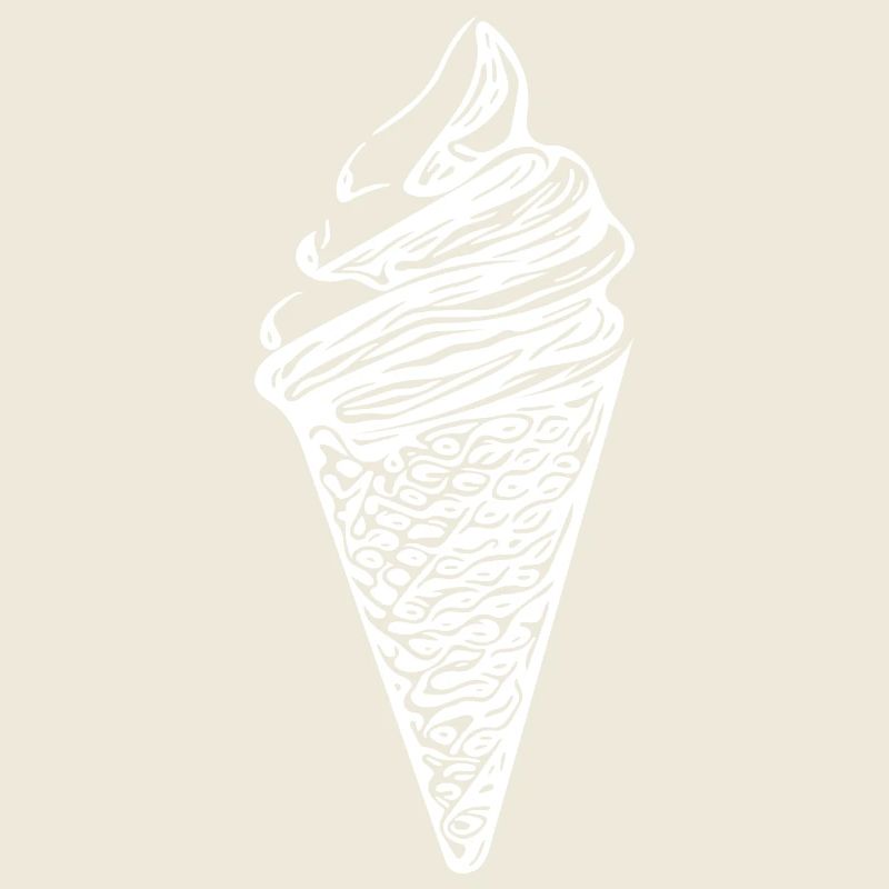 Crème glacée molle fraîche à la gaufre