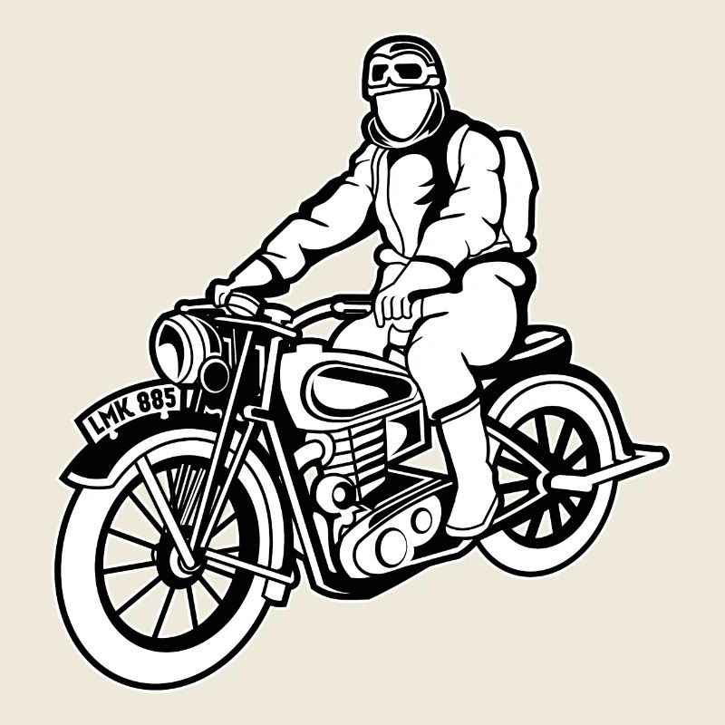 Chopper / moto 04_schwarz blanc