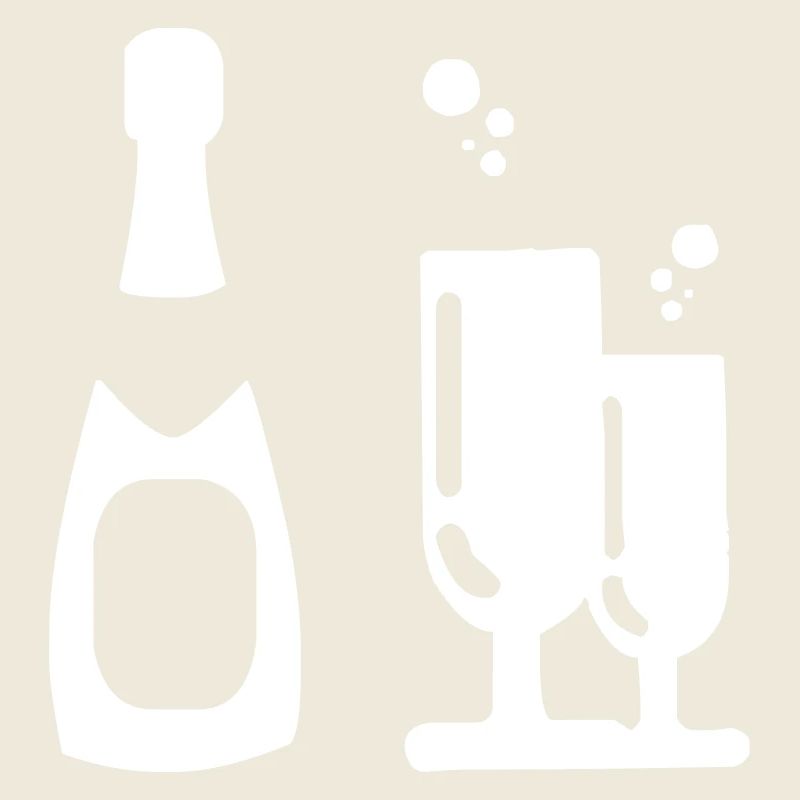 Sparkling wine with glasses