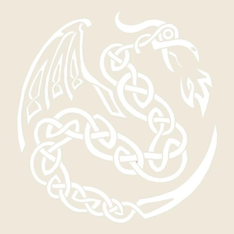 Weißer keltischer Drache