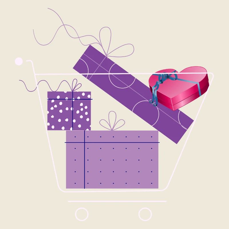 Panier avec cadeaux