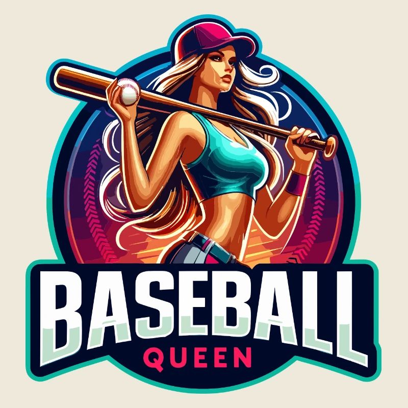 Baseball Queen Female Athlete Design