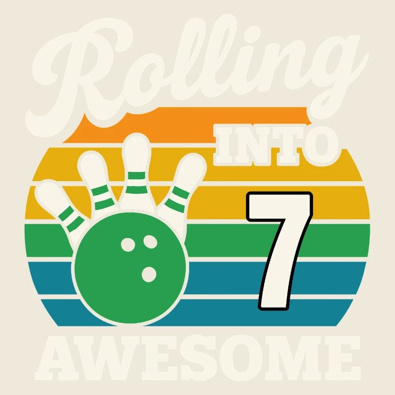 Retro Bowling inspiré du 7e anniversaire Design