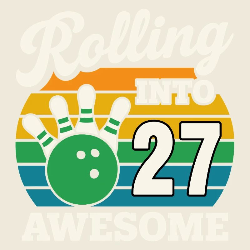 Bowling 27 Birthday Celebration Graphic