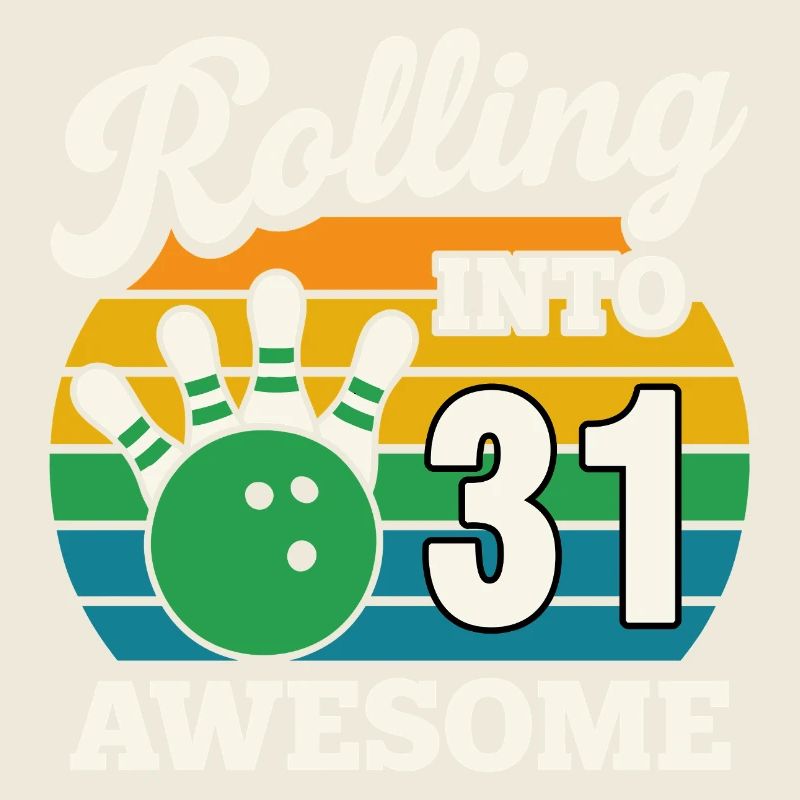 Retro Bowling 31st Birthday Design