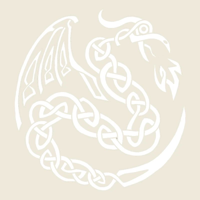 Weißer keltischer Drache