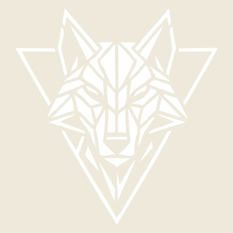 Geometrischer Wolf Kopf