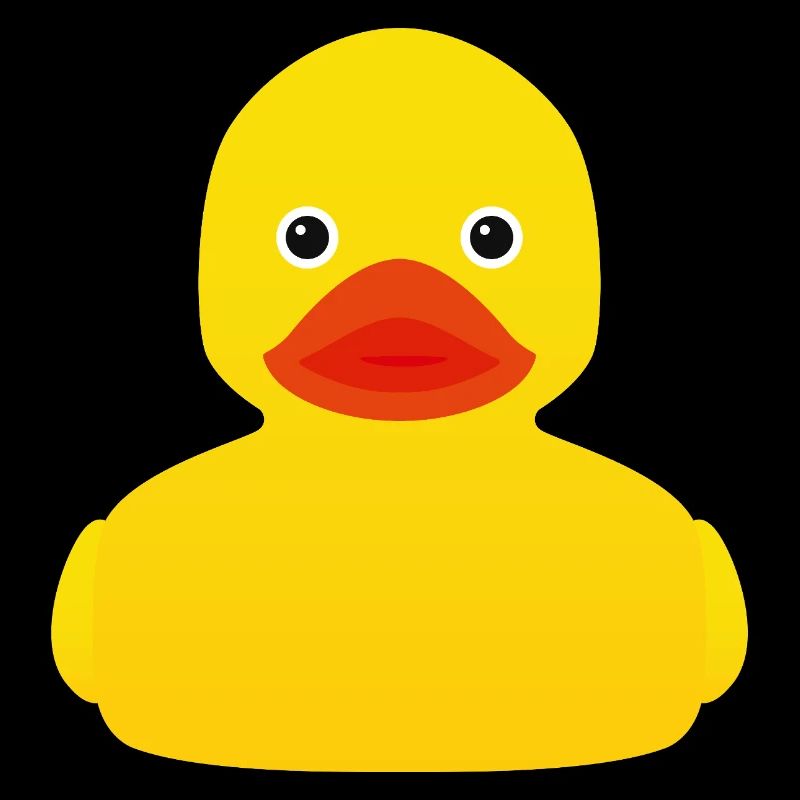 Yellow rubber duck retro pop art