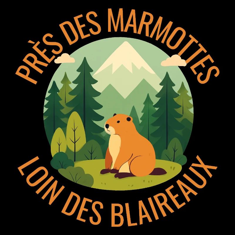 Alpenmurmeltier im Wald