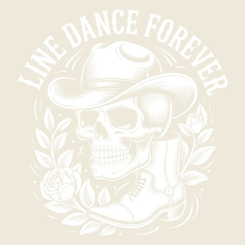 Line Dance Skull Western