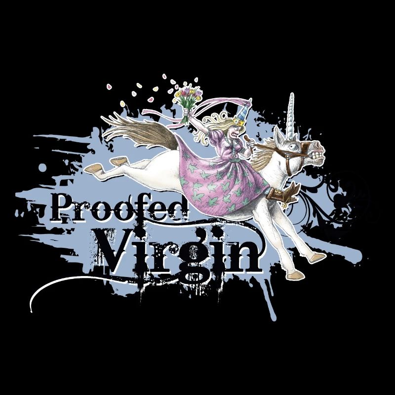 shirt einhorn prinzessin proofed virgin blaugrau