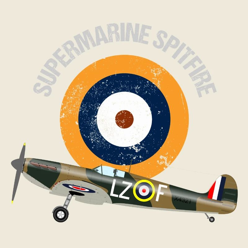 Retro Design avions Supermarine Spitfire Warbird